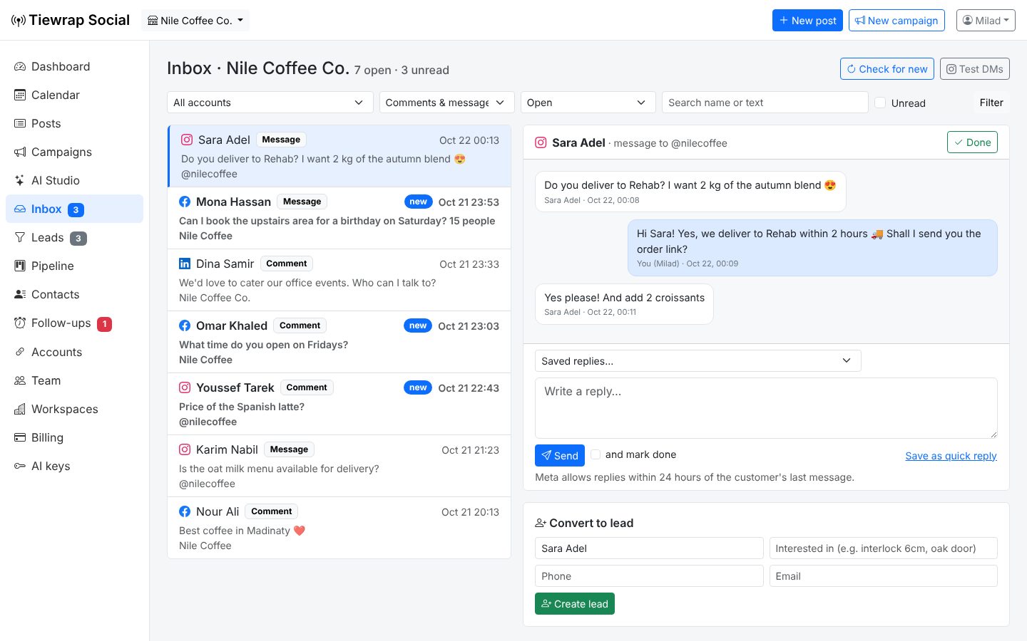 Unified inbox